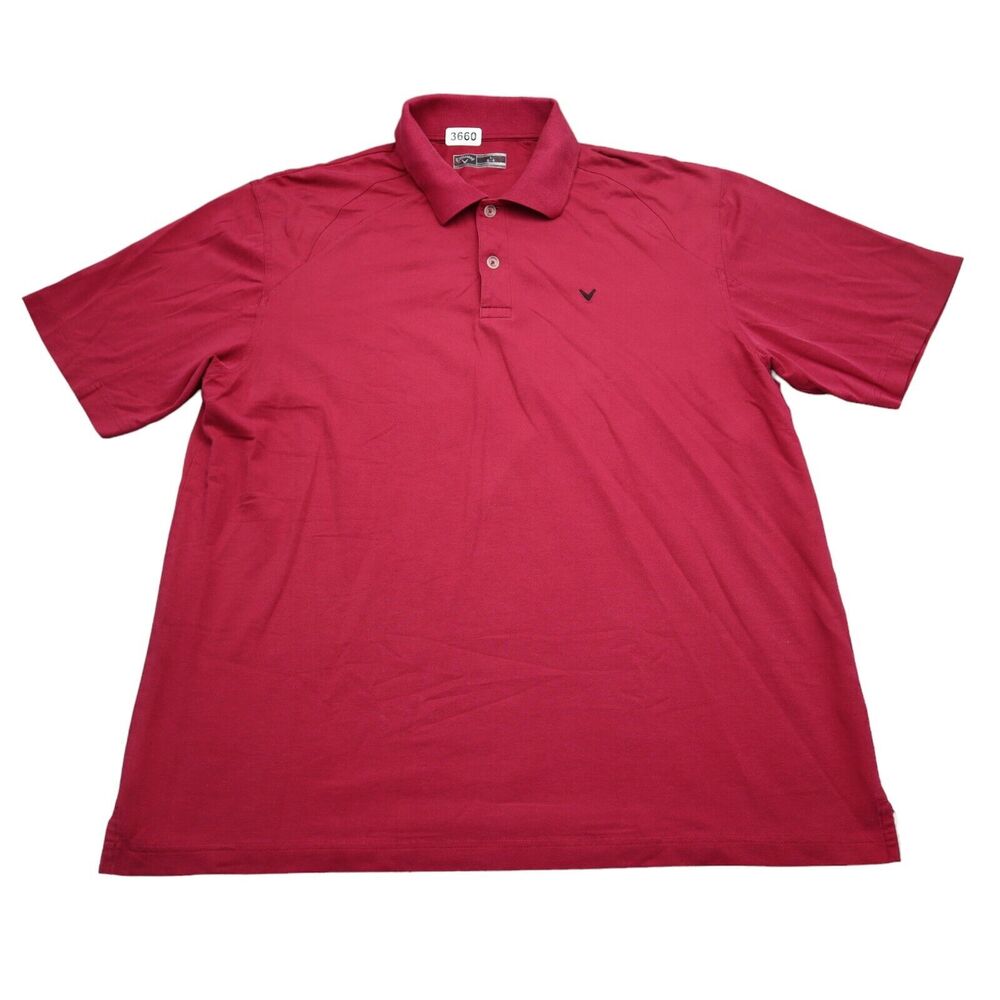 Callaway Shirt Mens Large Red Polo Golf Golfing Lightweight Casual